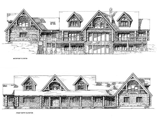 Michigan Log Home Elevations